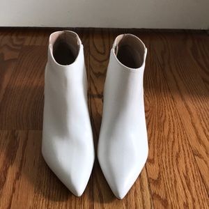 White ankle booties